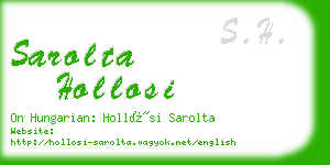 sarolta hollosi business card